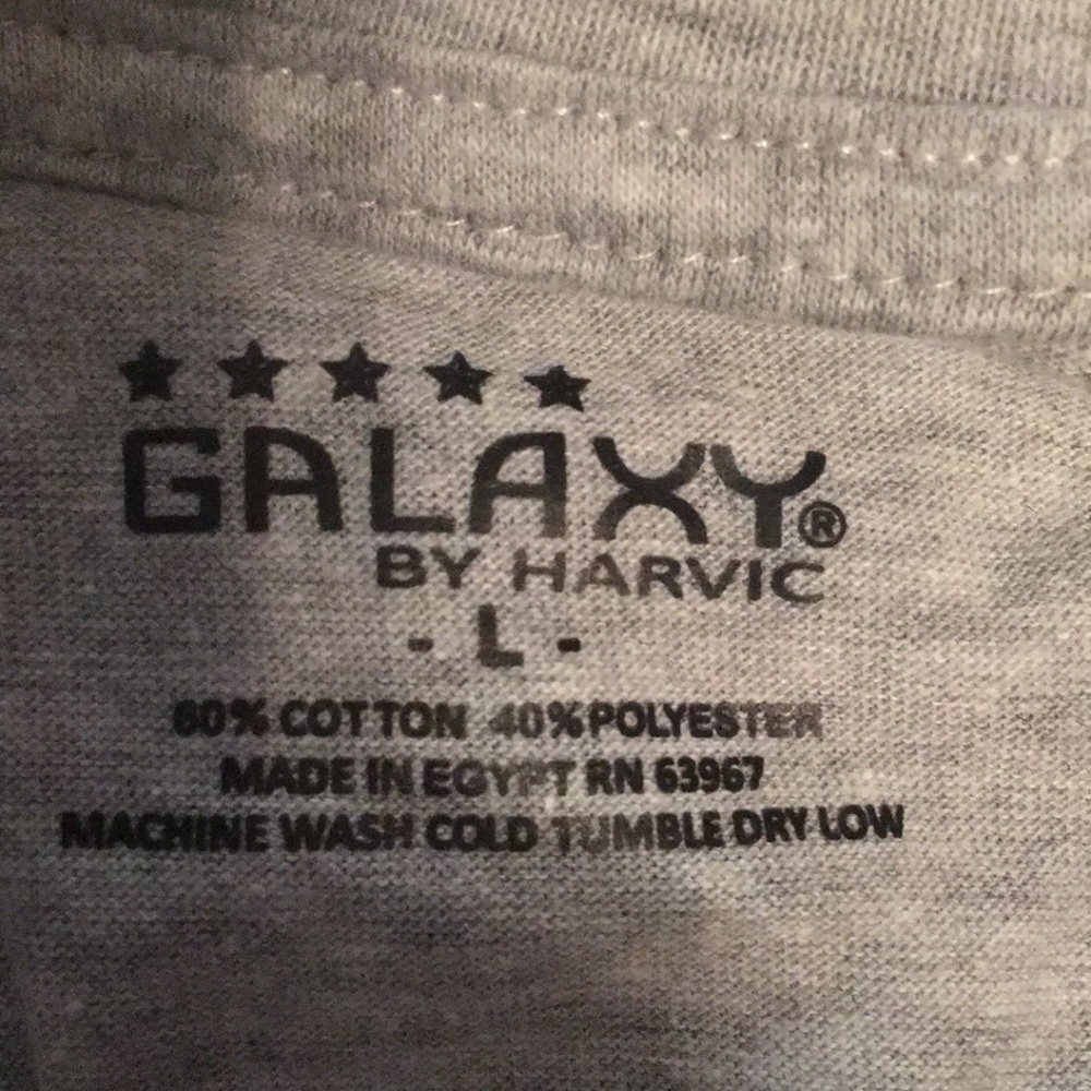 Galaxy Men's Light Gray T-Shirt - Size Large - Picture 3 of 3